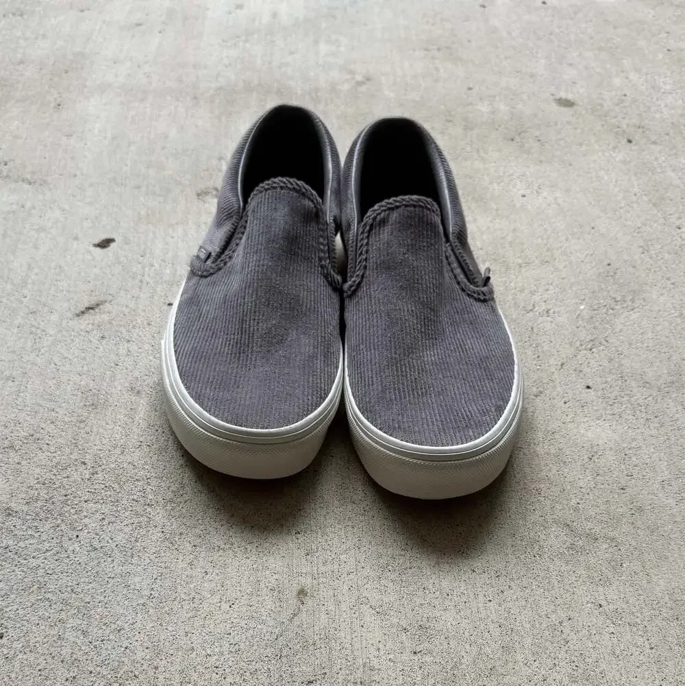 Vans Classic Slip-On Corduroy Grey Sneakers